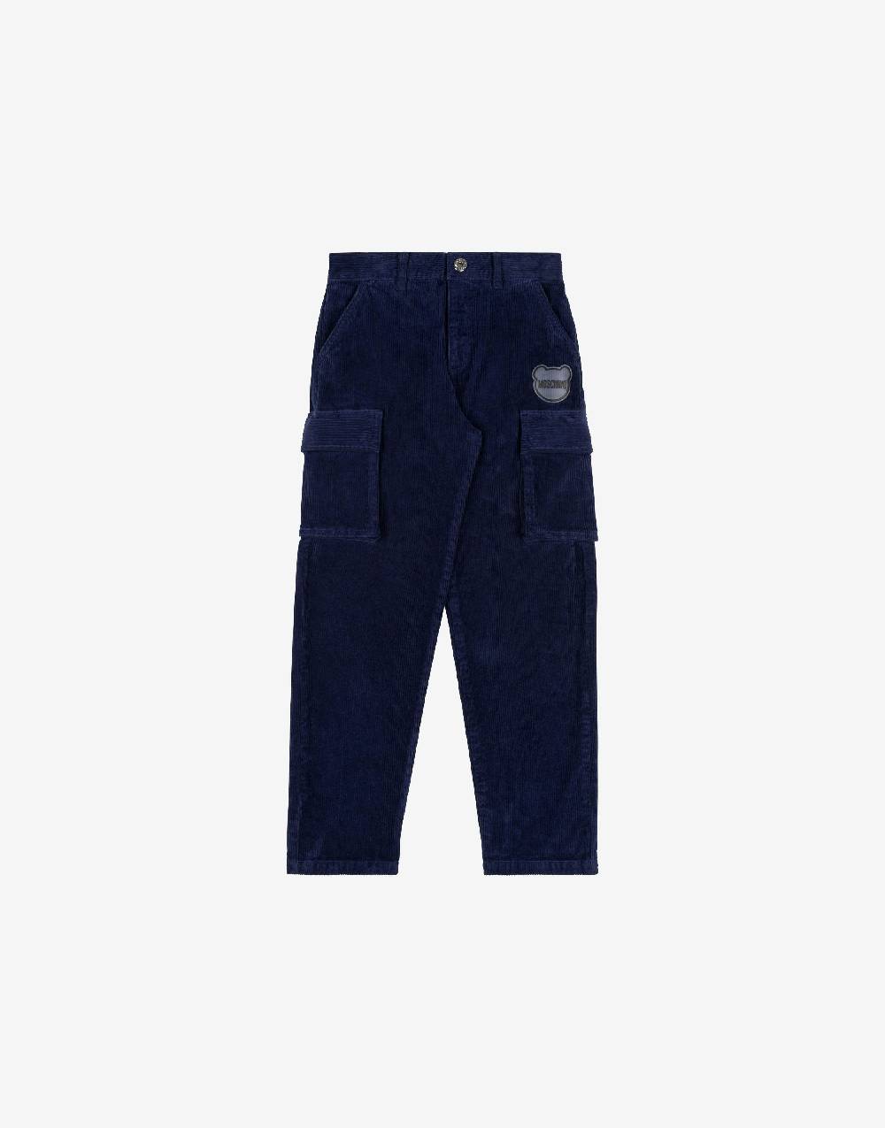 Love Moschino Pantalone in corduroy Teddy Patch Saldi Di Fabbrica