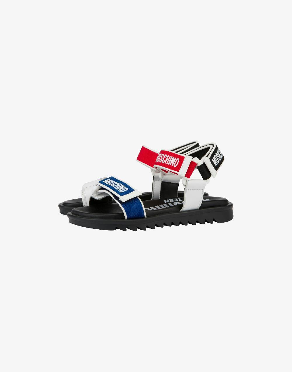 Love Moschino Sandali bassi con strap e loghi Nuova