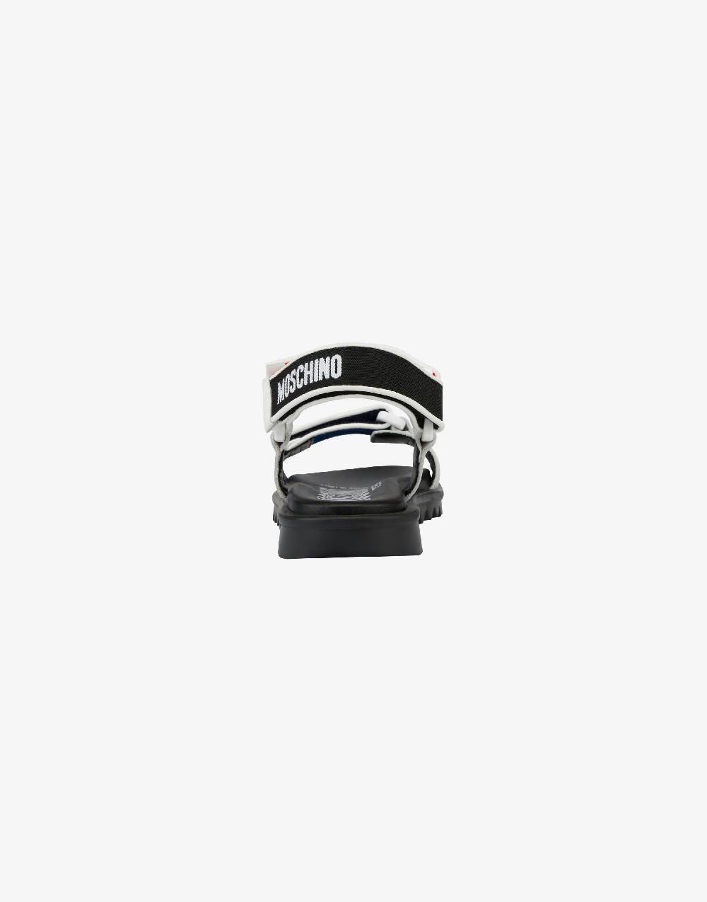 Love Moschino Sandali bassi con strap e loghi Nuova