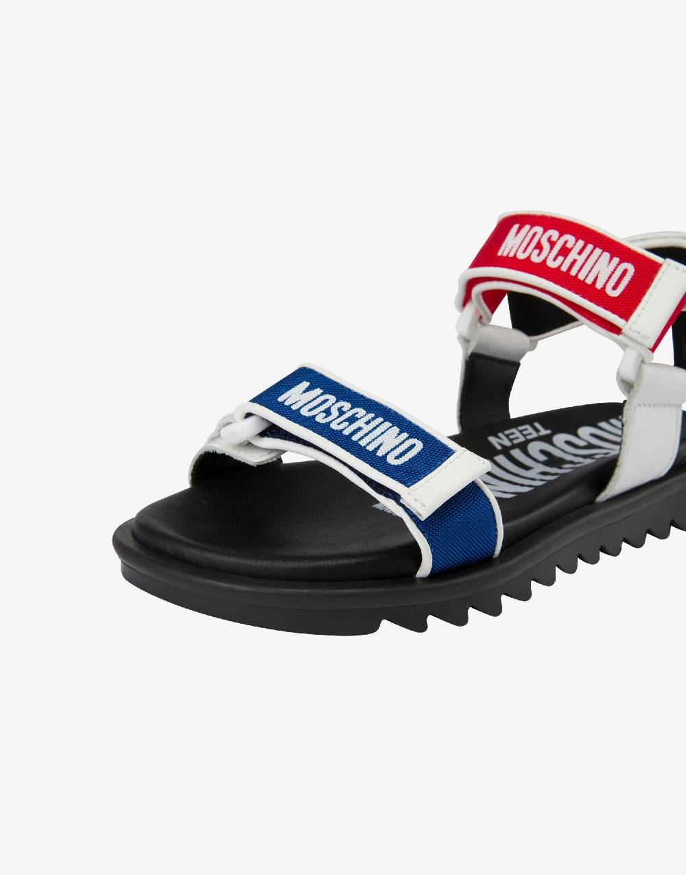 Love Moschino Sandali bassi con strap e loghi Nuova