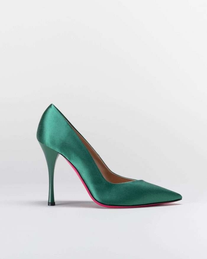 LUCIANO PADOVAN SIMPLE LINE DÉCOLLETÉ ROBIN RASO VERDE Italia