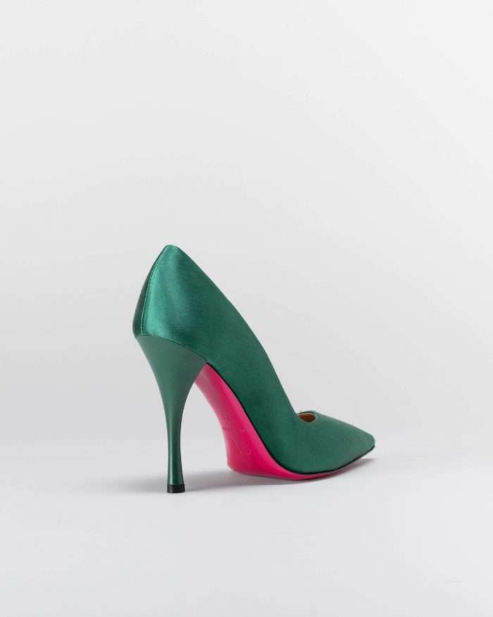 LUCIANO PADOVAN SIMPLE LINE DÉCOLLETÉ ROBIN RASO VERDE Italia