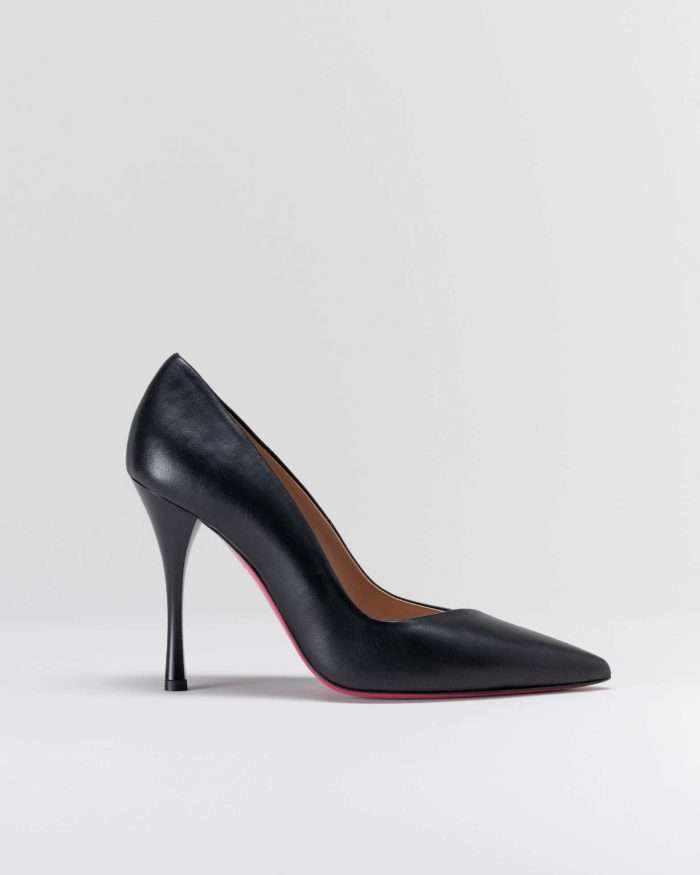 LUCIANO PADOVAN SIMPLE LINE DÉCOLLETÉ ROBIN PELLE NERO In Linea