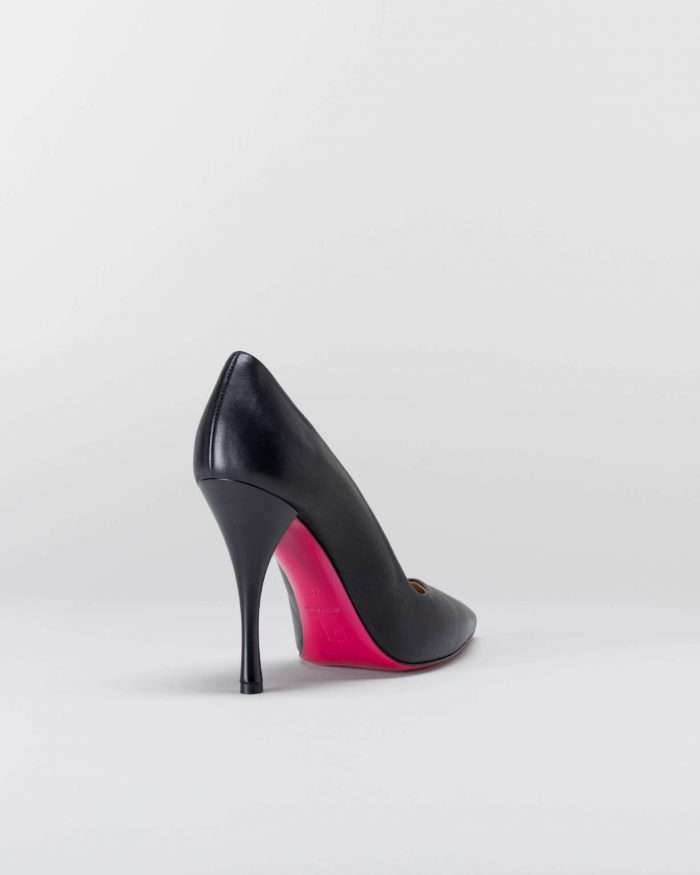 LUCIANO PADOVAN SIMPLE LINE DÉCOLLETÉ ROBIN PELLE NERO In Linea