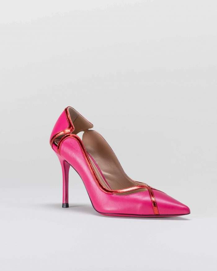 LUCIANO PADOVAN WAVES LINE DÈCOLLETÈ FILADELFIA PELLE FUCSIA ROSSO Qualità