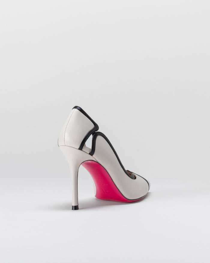 LUCIANO PADOVAN DÉCOLLETÉ FILADELFIA PELLE BIANCO/NERO Promozione