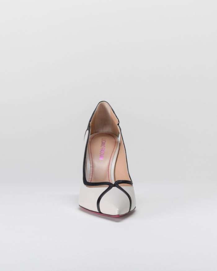 LUCIANO PADOVAN DÉCOLLETÉ FILADELFIA PELLE BIANCO/NERO Promozione