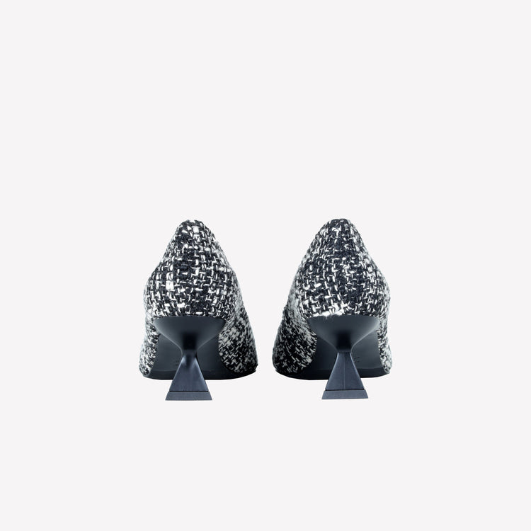Roberto Festa DECOLLETE’ IN TESSUTO TWEED CON FIBBIA QUADRA CRISTALLI EVILLY Sconto