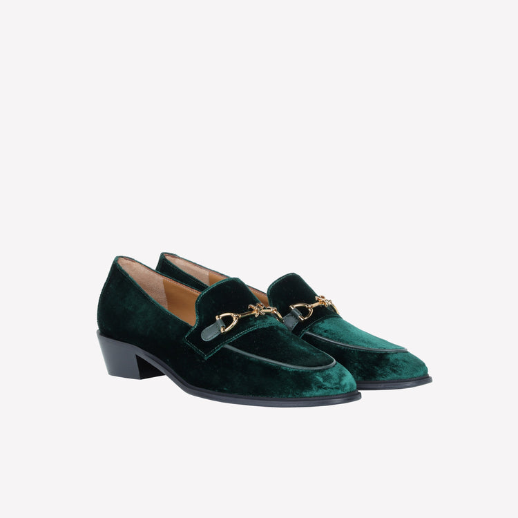 Roberto Festa MOCASSINO IN VELLUTO GREEN CON ACCESSORIO MORSETTO ORO AXEL Online