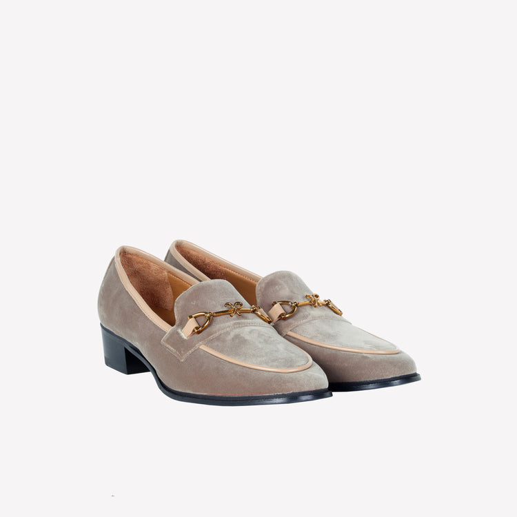 Roberto Festa MOCASSINO IN VELLUTO VOLPE CON ACCESSORIO MORSETTO ORO AXEL Outlet