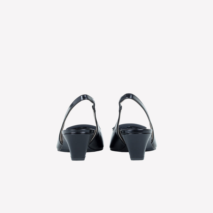 Roberto Festa SLINGBACK IN VITELLO SPAZZOLATO NERO CON FIBBIA GOMMATA DORIEN Hotsell