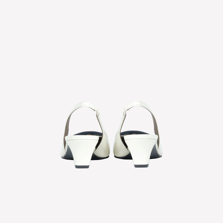 Roberto Festa SLINGBACK IN VITELLO SPAZZOLATO OFF WHITE CON FIBBIA GOMMATA DORIEN Vendita Calda