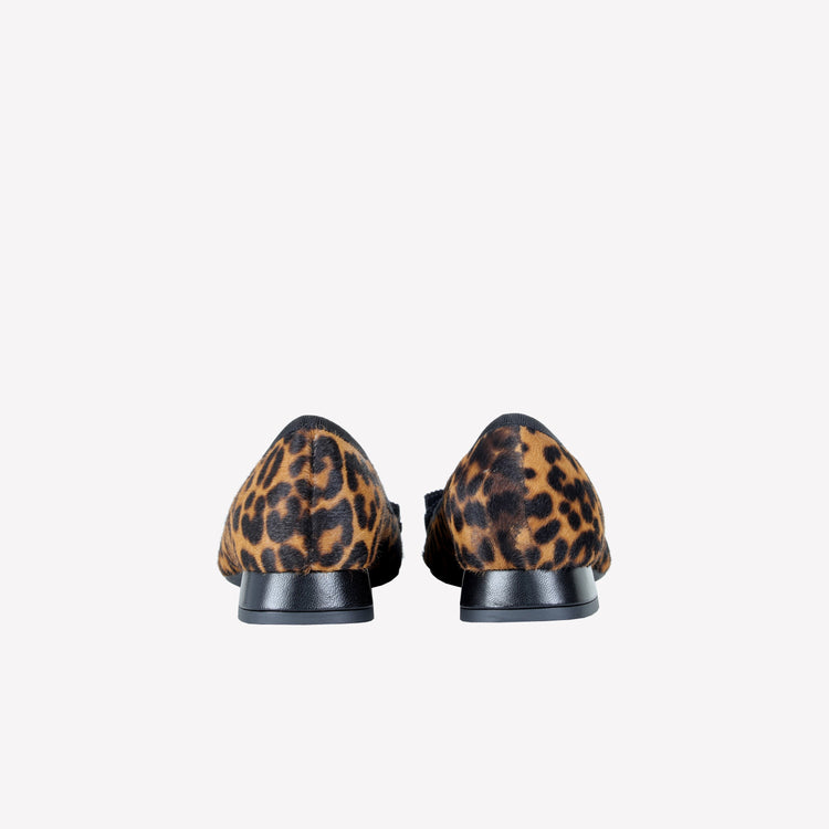 Roberto Festa DECOLLETE’ IN PELLE DI VITELLO STAMPA LEOPARDATA CON FIOCCO GROS GRAIN NERO SISKO Promozione