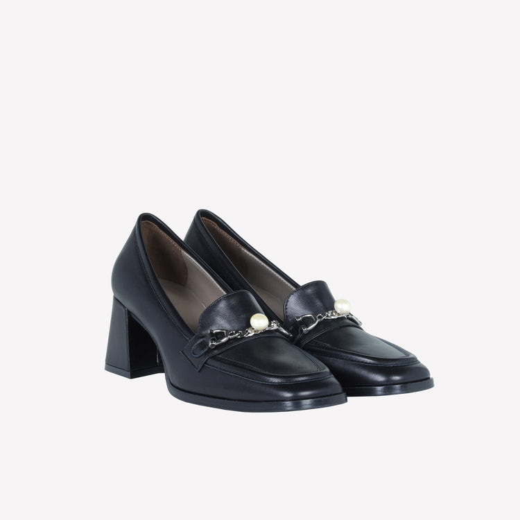 Roberto Festa MOCASSINO IN NAPPA NERO CON ACCESSORIO PERLA GERT Economico