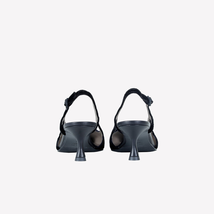 Roberto Festa SLINGBACK IN VELLUTO CON FIBBIA CRISTALLI BAGUETTE ATENA Fino al 55% di sconto