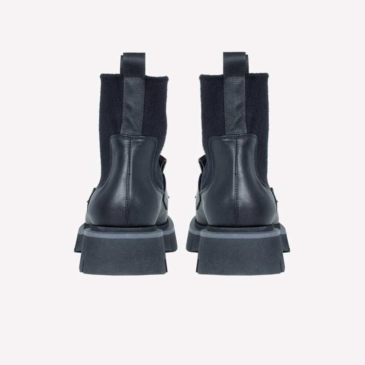 Roberto Festa ANKLE BOOT IN VITELLO CON ELASTICO IN LANA E FRANGIA IN PELLE PAULA Qualità