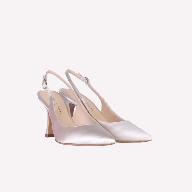 Roberto Festa SLINGBACK IN RASO PERLA LAVINIA Affare Del Giorno