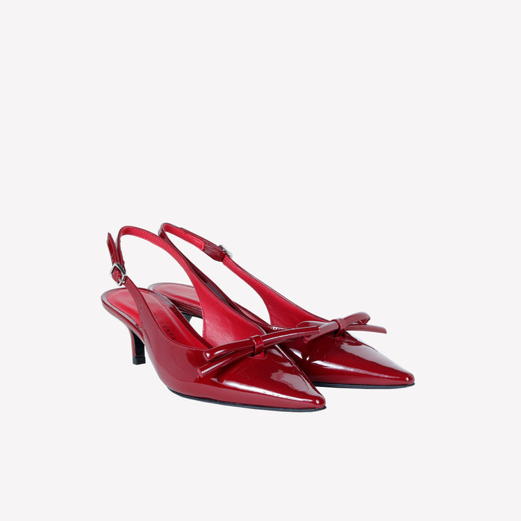 Roberto Festa SLINGBACK IN VERNICE ROSSA CON FIOCCHETTO SENYA Hotsell