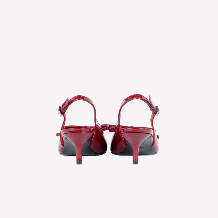 Roberto Festa SLINGBACK IN VERNICE ROSSA CON FIOCCHETTO SENYA Hotsell