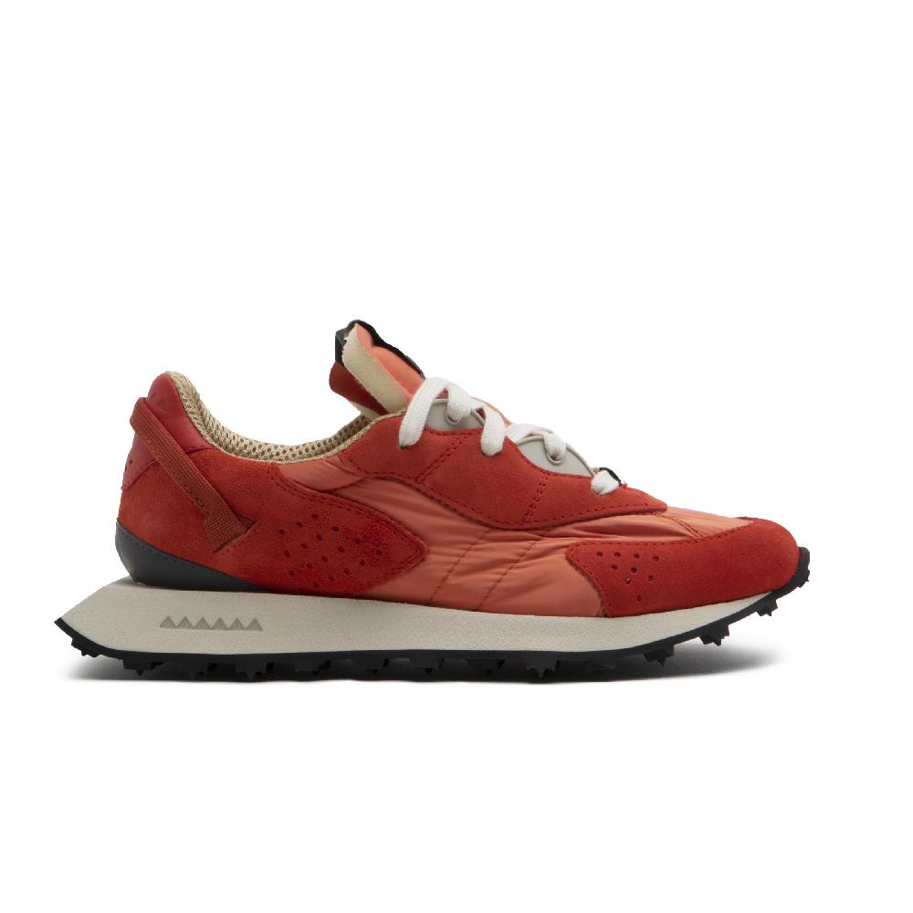﻿RUN OF Argo scarpe da ginnastica in pelle scamosciata e nylon rosso mattone Offerte