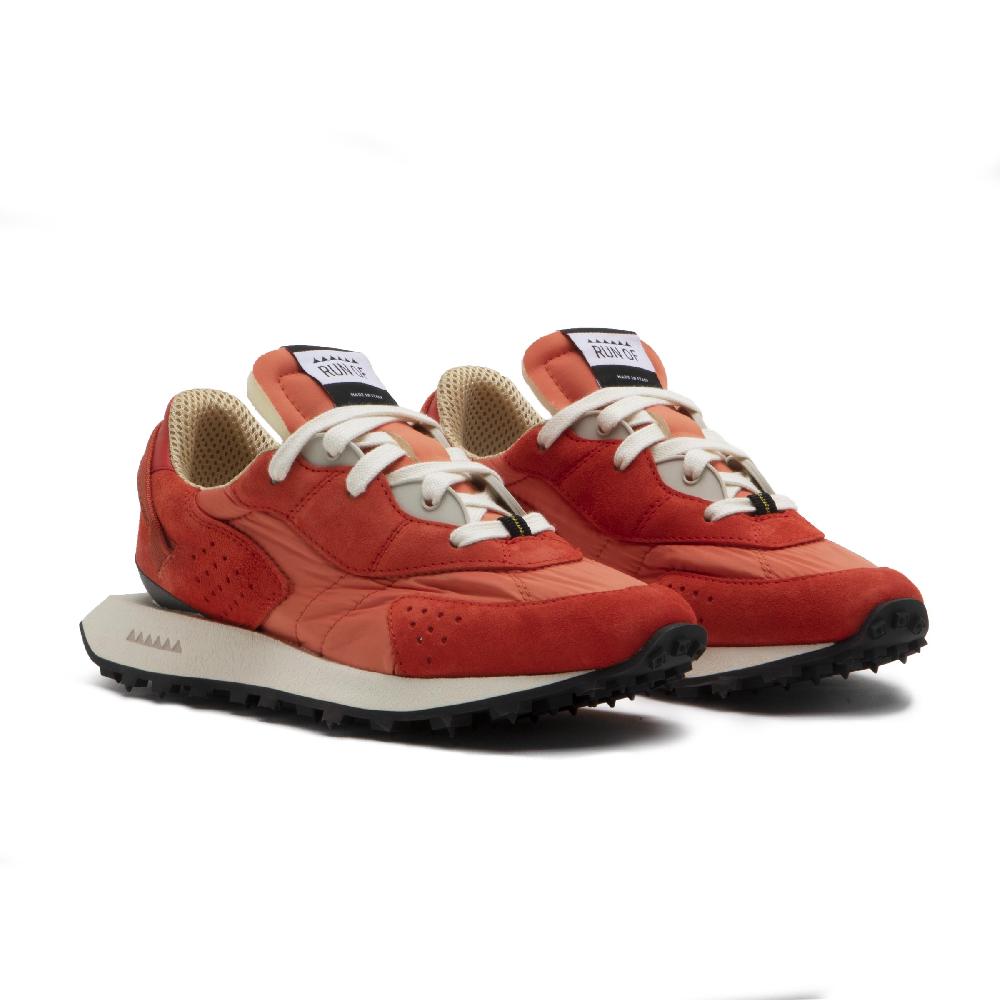 ﻿RUN OF Argo scarpe da ginnastica in pelle scamosciata e nylon rosso mattone Offerte