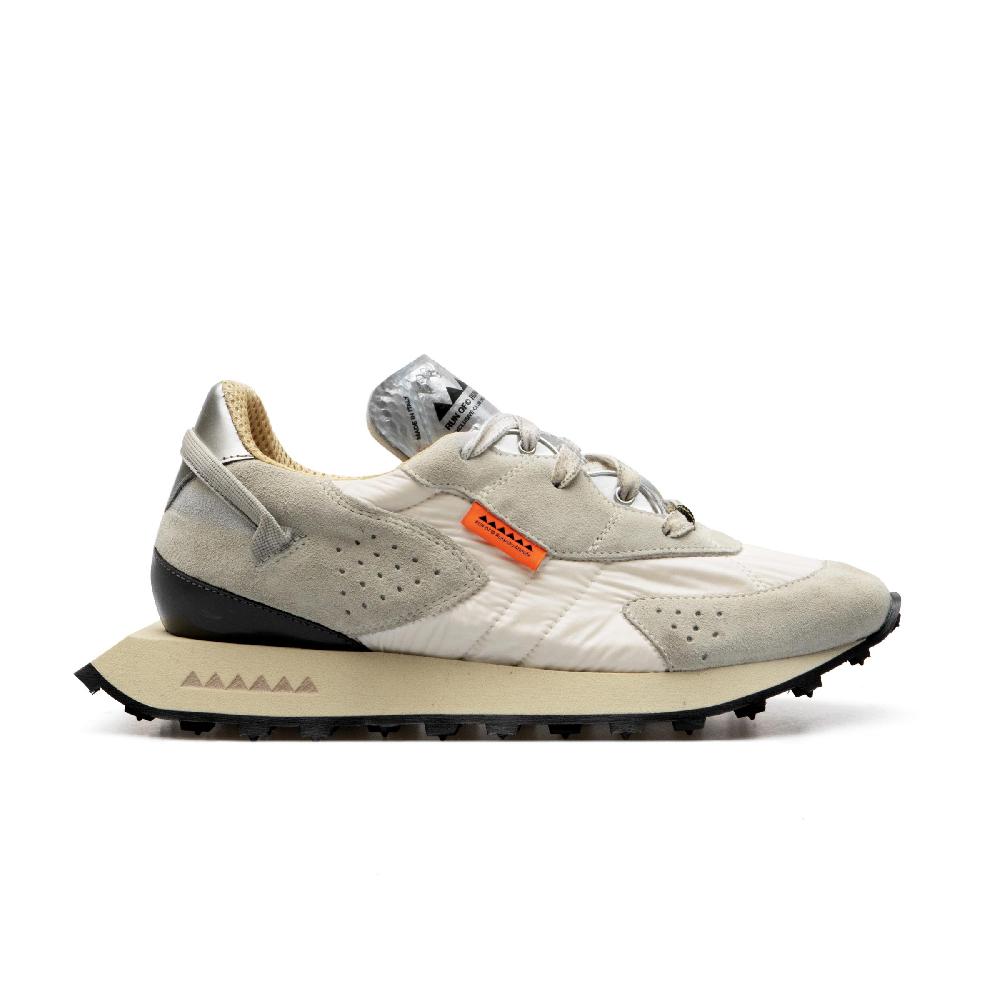 RUN OF Vaporix sneakers in pelle scamosciata stone e nylon con effetto vintage UV I Più Venduti