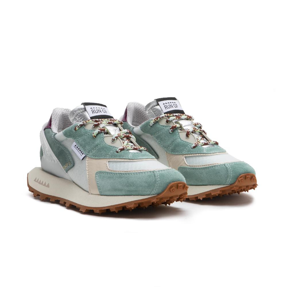 RUN OF Kalmia sneakers in pelle scamosciata e rete di nylon con talloncino in pelle |% RUN OF% Nuova