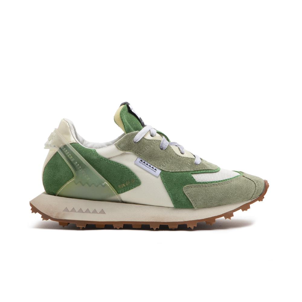 RUN OF Mango sneakers in pelle e nylon con talloncino in pelle Moda