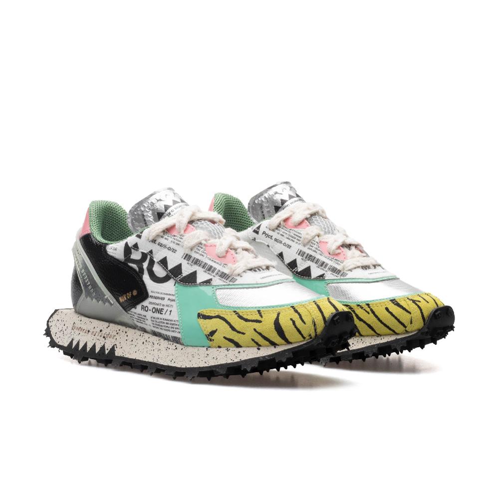 RUN OF Ro1 Roma sneakers in pelle nylon pelle scamosciata e rete Qualità Garantita
