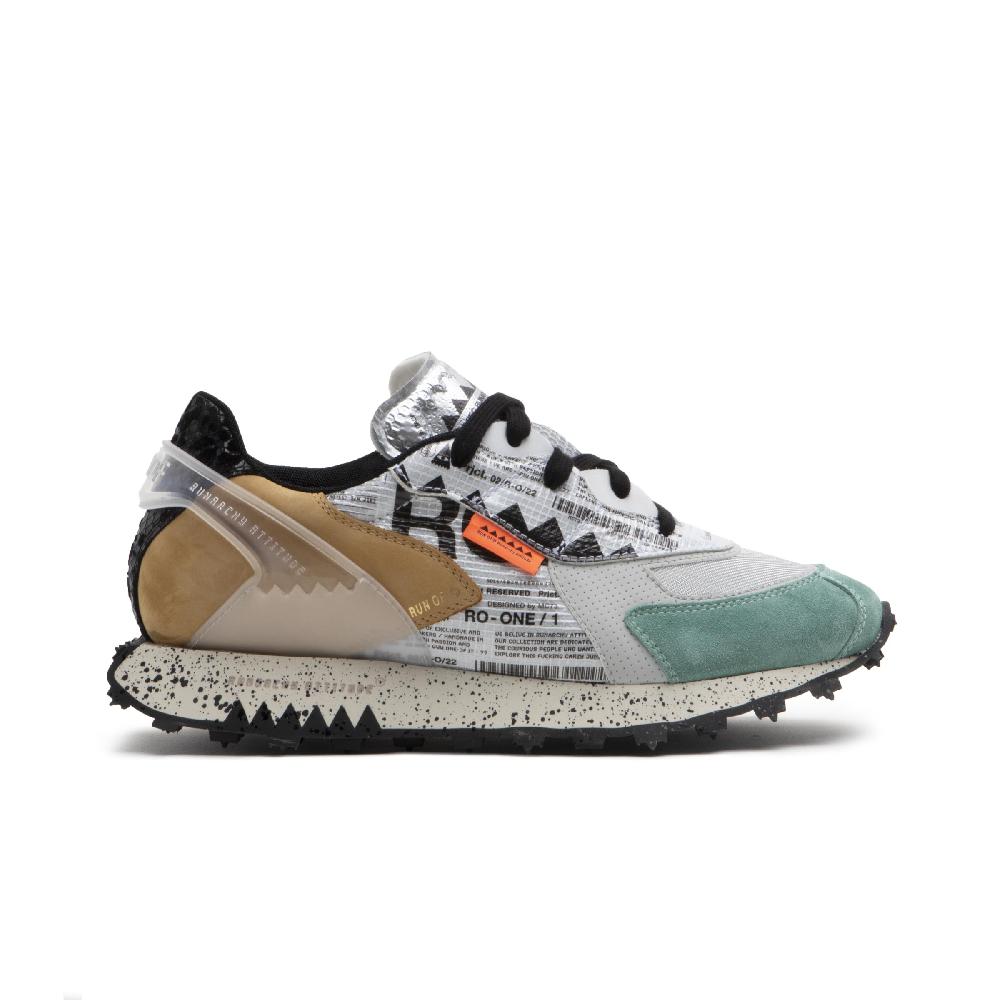 RUN OF Ro1 Core sneakers in pelle nylon pelle scamosciata e rete Negozi Online