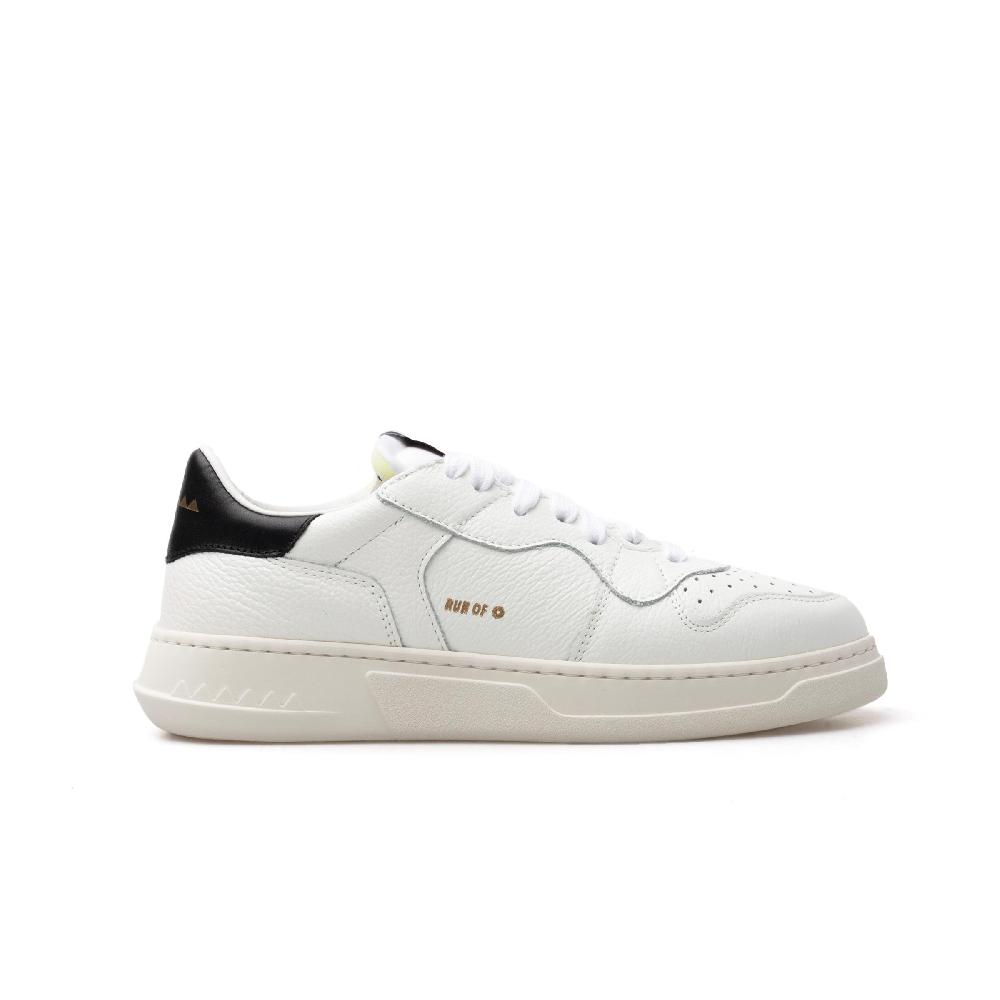 RUN OF Classic BK sneakers in pelle bianca con talloncino in pelle nera Fino Al -60%