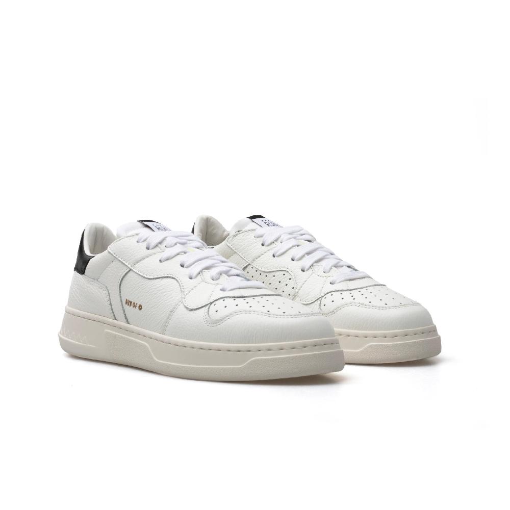 RUN OF Classic BK sneakers in pelle bianca con talloncino in pelle nera Fino Al -60%