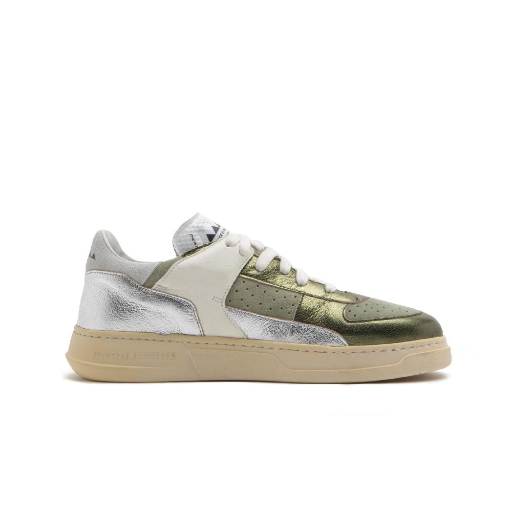 RUN OF Bessmer sneakers in pelle colorata metallizzata e pelle scamosciata Affare Del Giorno