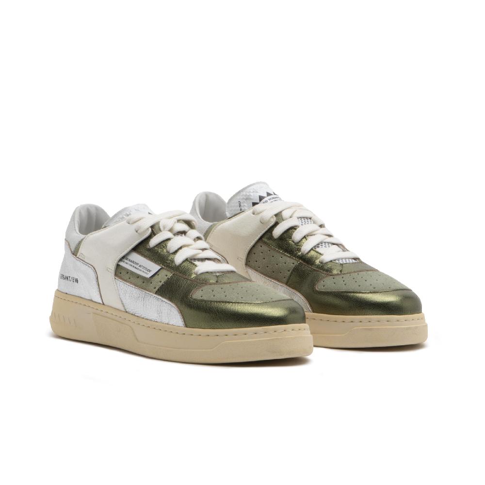 RUN OF Bessmer sneakers in pelle colorata metallizzata e pelle scamosciata Affare Del Giorno