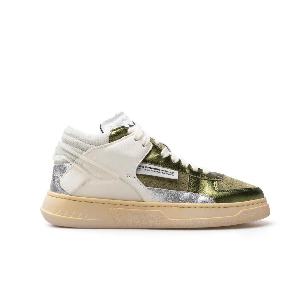 RUN OF Bessmer Mid sneakers mid in pelle di colori metallizzati Sconto di tempo limitato