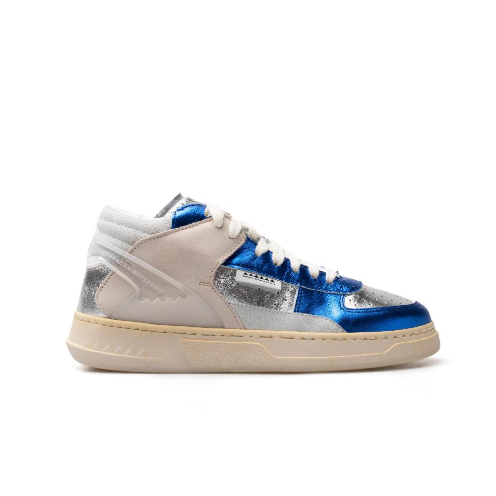 RUN OF Key Mid sneakers mid in pelle di colori metallizzati Presa