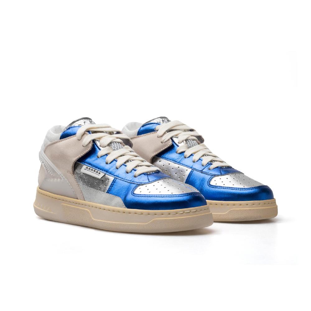 RUN OF Key Mid sneakers mid in pelle di colori metallizzati Presa