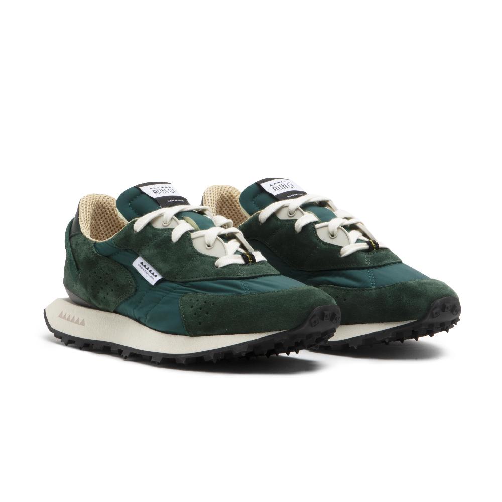 RUN OF Radon sneakers in pelle scamosciata verde e nylon verde Hotsell