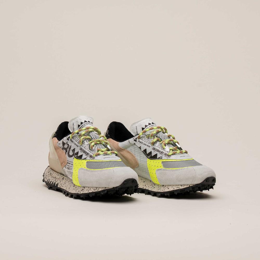 RUN OF Ro1 Raji sneakers in pelle nylon pelle scamosciata e rete Vendita Calda