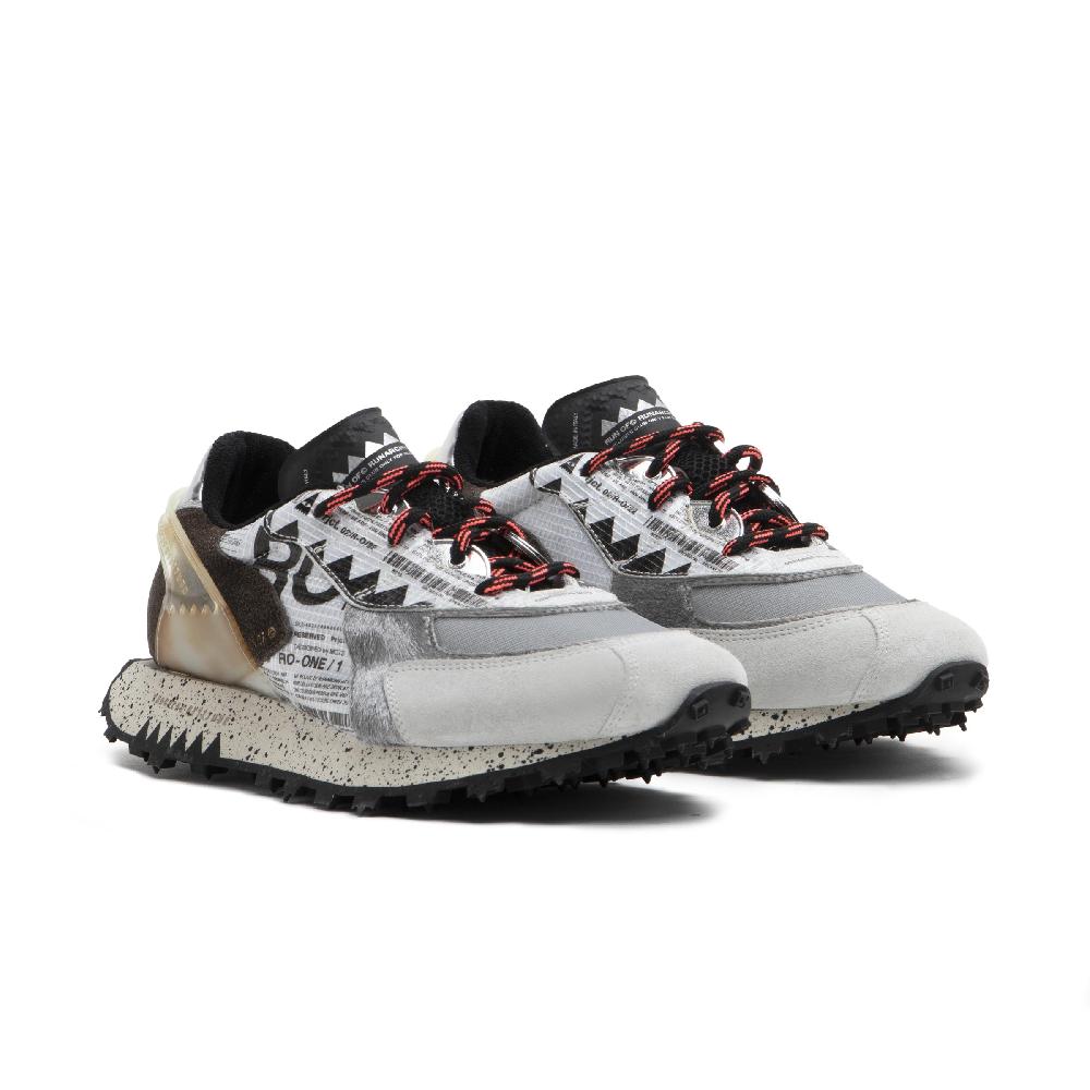 RUN OF Ro1 Howard sneakers in pelle nylon pelle scamosciata e rete Vendite Flash