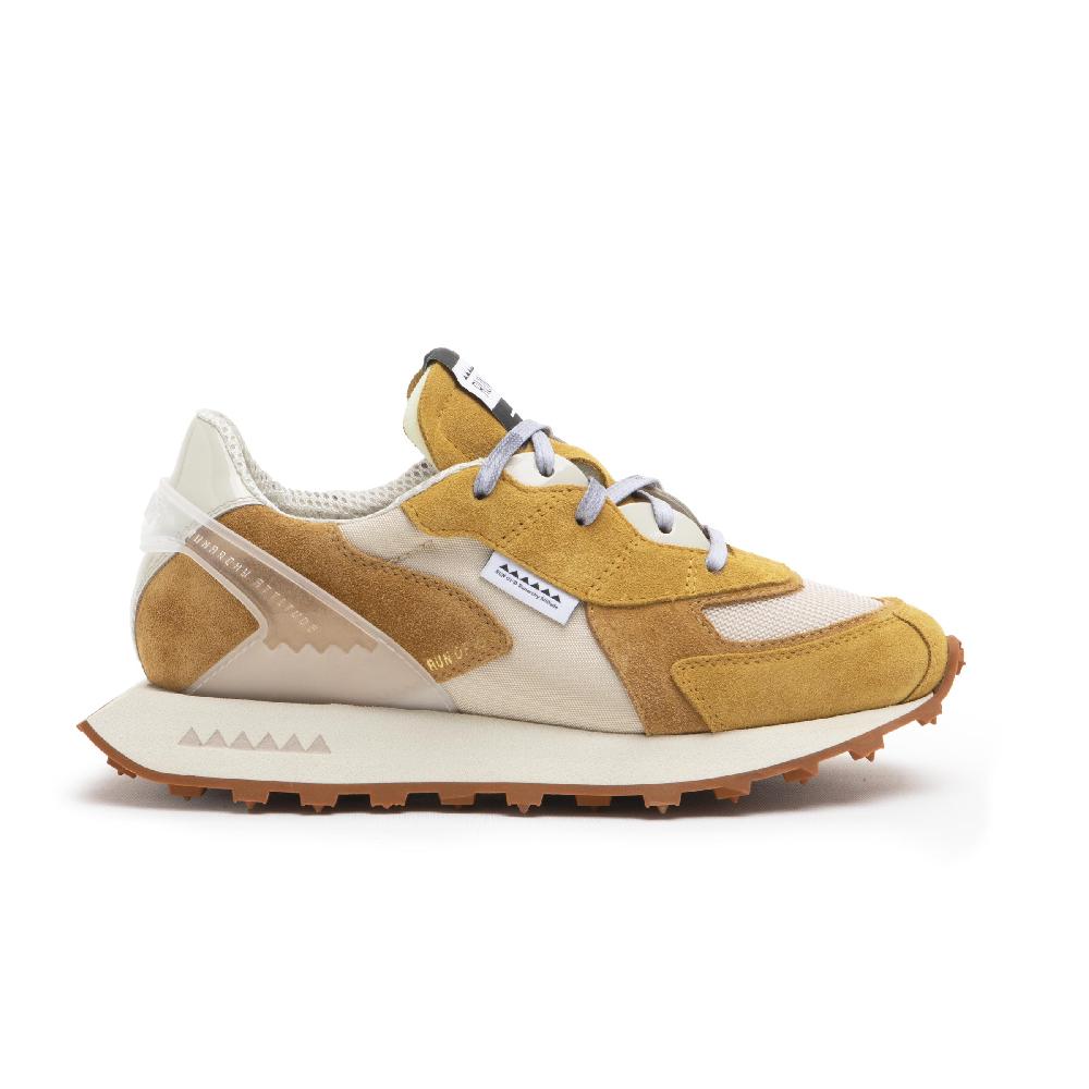 RUN OF Senape sneakers uomo in pelle scamosciata e nylon | sito ufficiale RUN OF In Linea
