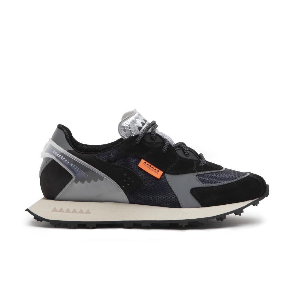RUN OF sneakers Boston in suede e rete con talloncino in pelle Promozione