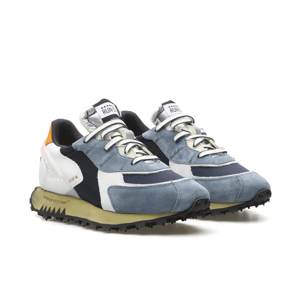 RUN OF Dusk sneakers in pelle e nylon con suola gialla Qualità Garantita