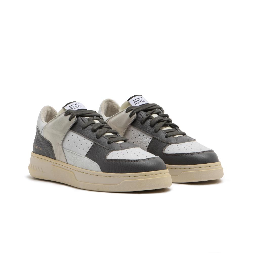RUN OF Detroit/One sneakers | in pelle bianca e nera con talloncino bianco % Fino Al -60%