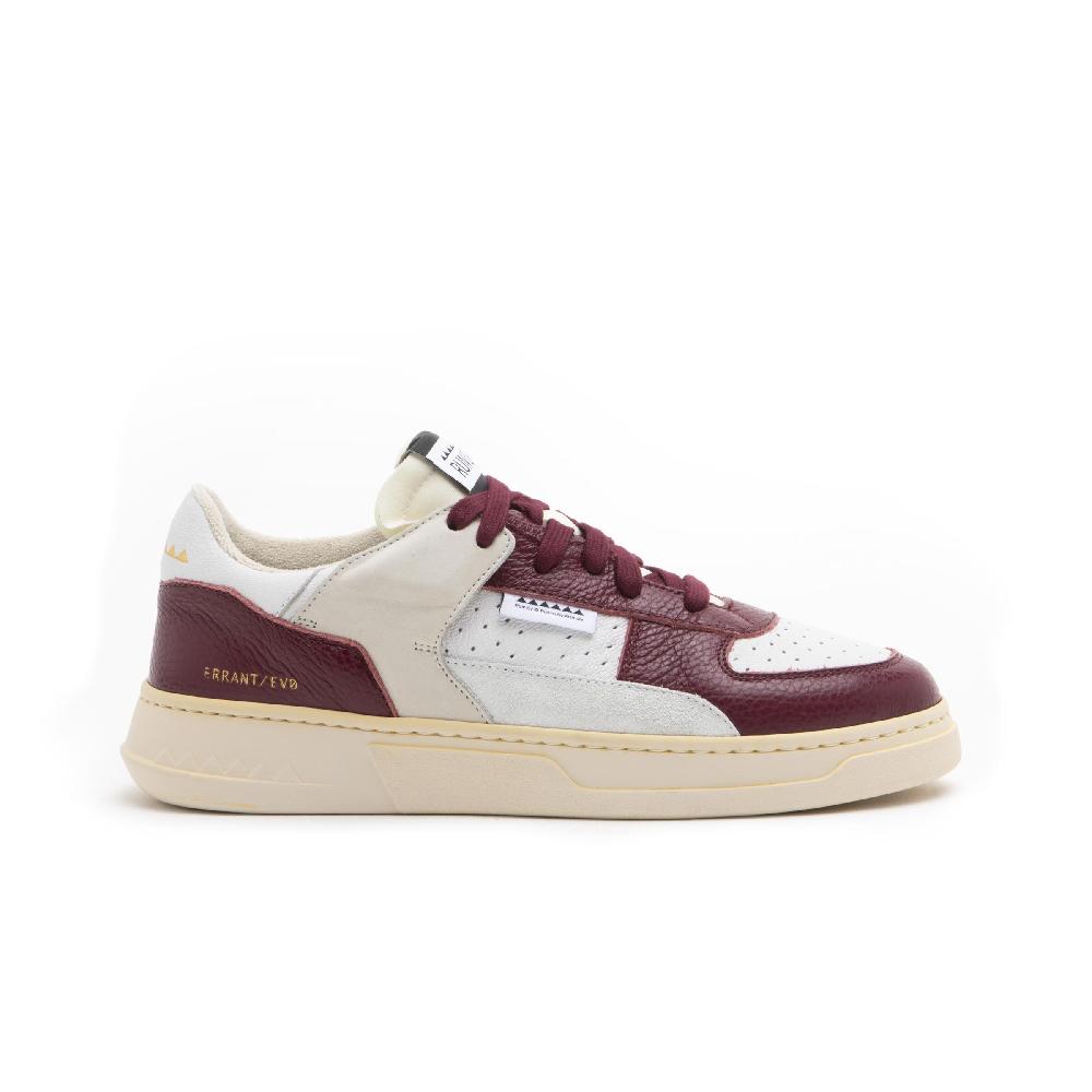 RUN OF Detroit/Three sneakers in pelle bordeaux e bianca | % Affare Del Giorno