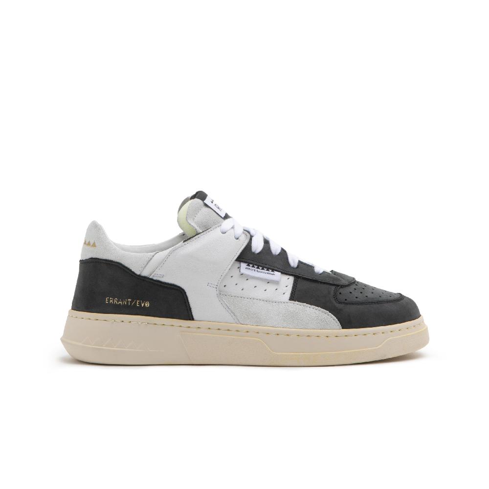 RUN OF Buio sneakers | in pelle bianca e nera con talloncino bianco % Prezzo Ridotto