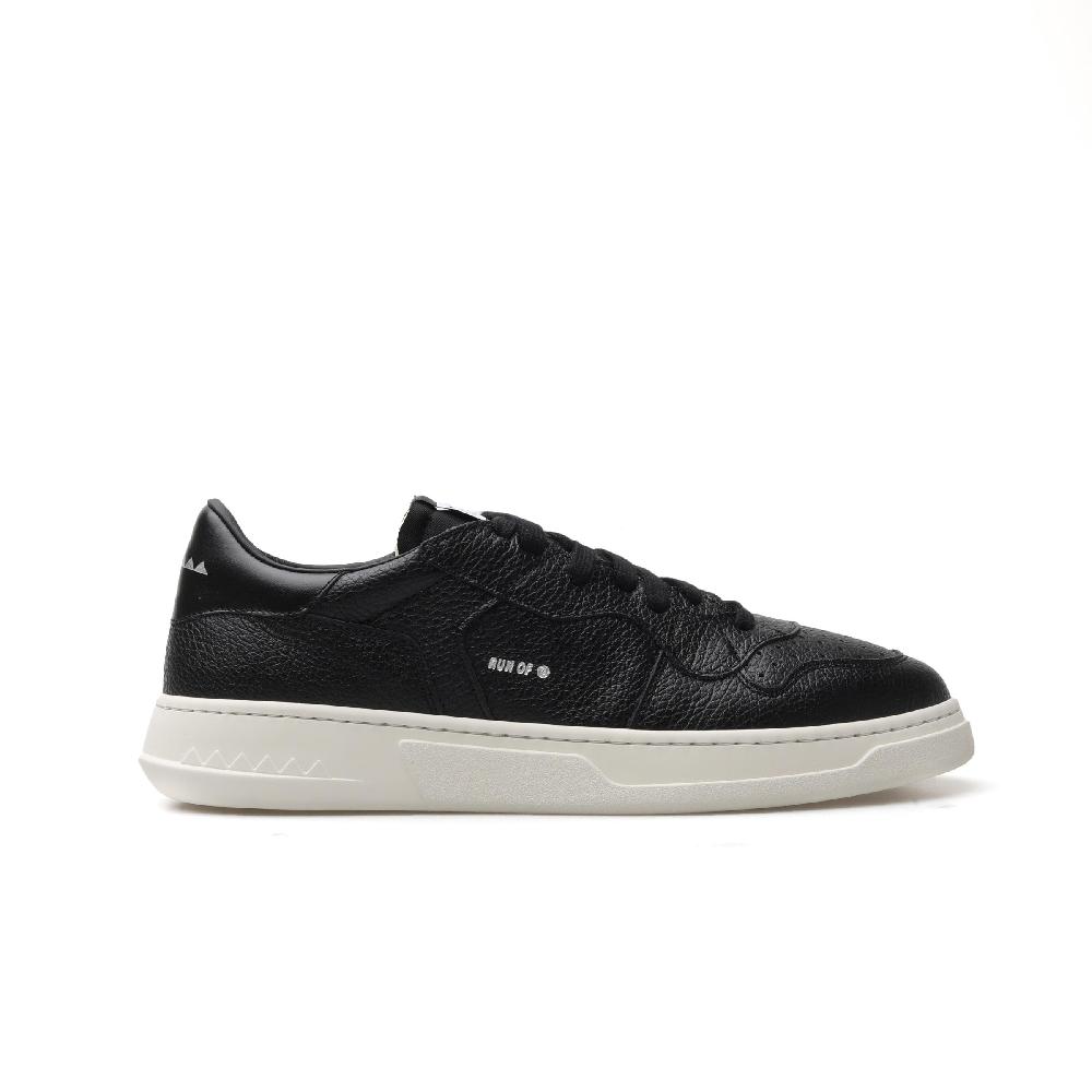 RUN OF Classen sneakers in pelle nera con talloncino nero Economico