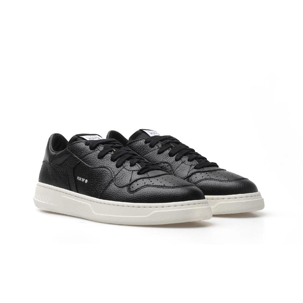 RUN OF Classen sneakers in pelle nera con talloncino nero Economico