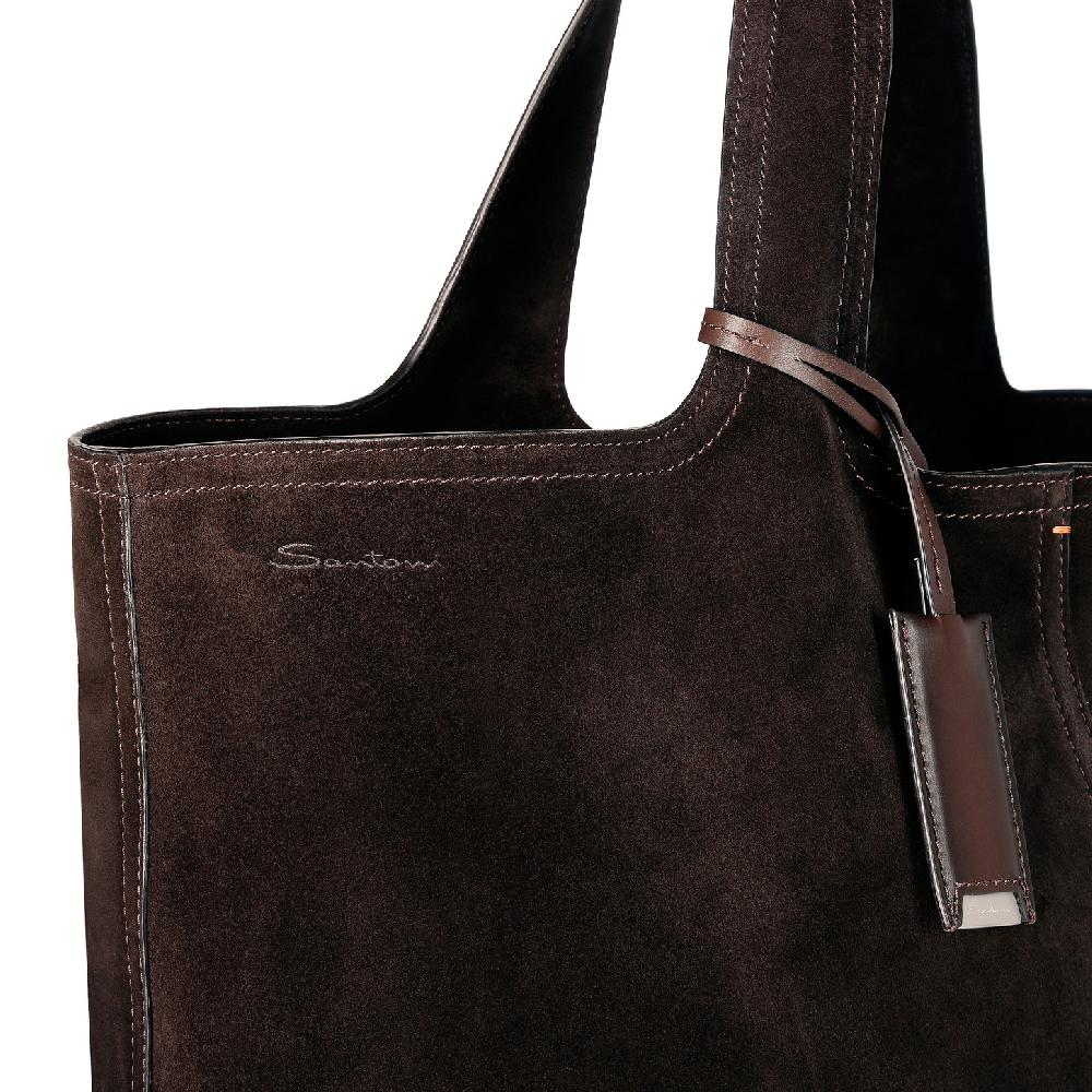 ﻿Santoni Borsa in suede testa di moro Offerte