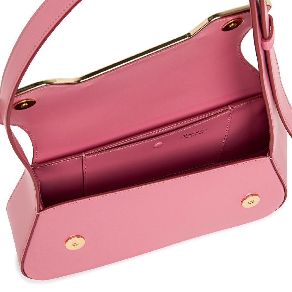 Santoni Borsa ThePluto in pelle rosa Vendita Economica